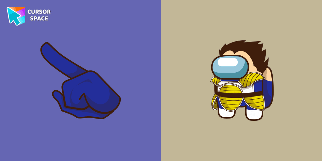 Among Us Vegeta Character cursor pack
